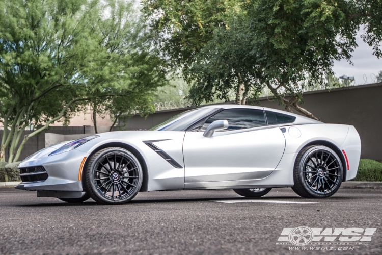 2016 Chevrolet Corvette with 20" Cray Mako (RF) in Gloss Black (Rotary Forged) wheels