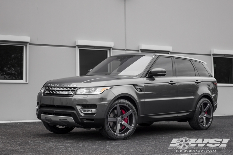 2016 Land Rover Range Rover Sport with 22" Vossen CV3-R in Gloss Graphite wheels