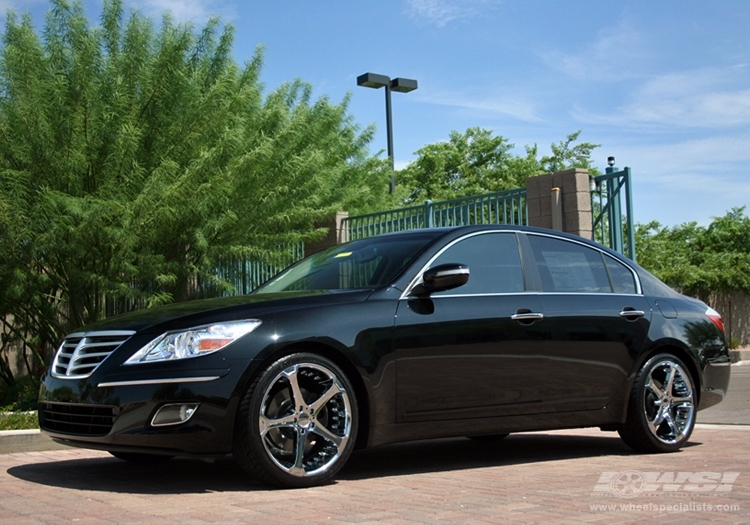 2007 Hyundai Genesis with 20" Giovanna Dalar-5 in Chrome wheels