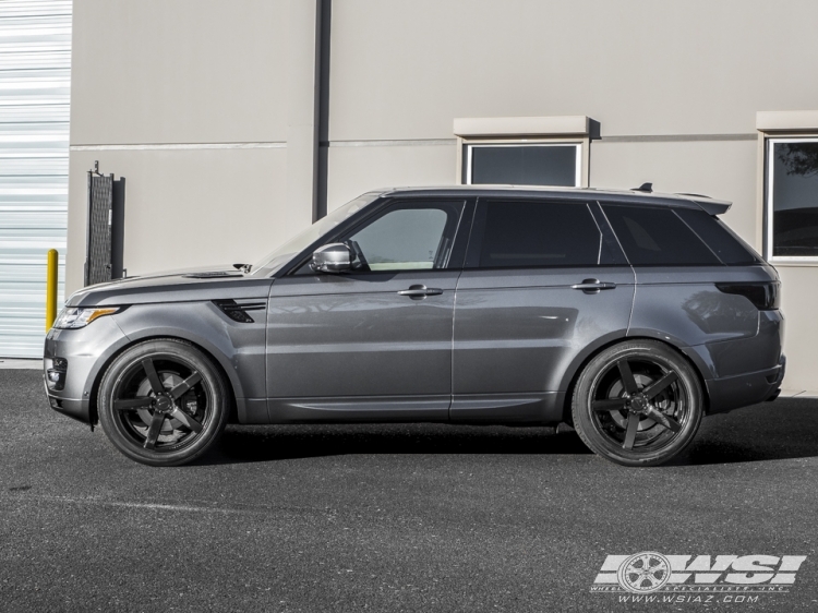 2016 Land Rover Range Rover Sport with 22" Vossen CV3-R in Gloss Black (Custom Finish) wheels