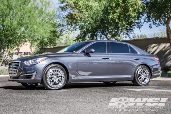 2017 Genesis G90 with 19" TSW Valencia in Chrome wheels