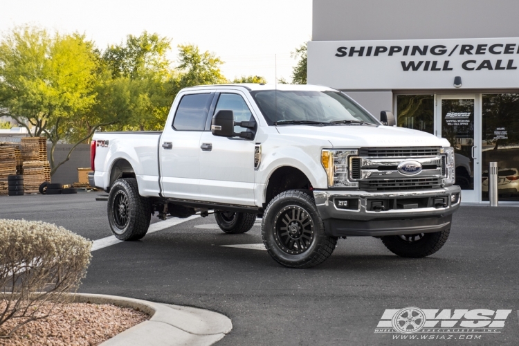 2017 Ford F-250 with 20" Black Rhino El Cajon in Matte Black wheels