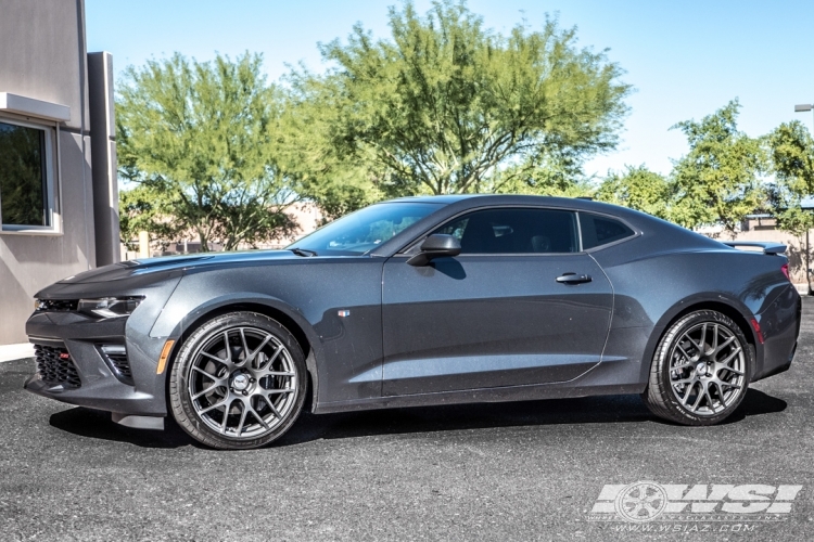 2017 Chevrolet Camaro with 20" TSW Nurburgring (RF) in Gunmetal Machined (Rotary Forged) wheels