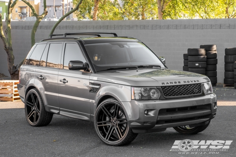 2011 Land Rover Range Rover Sport with 24" Gianelle Bologna in Satin Black wheels