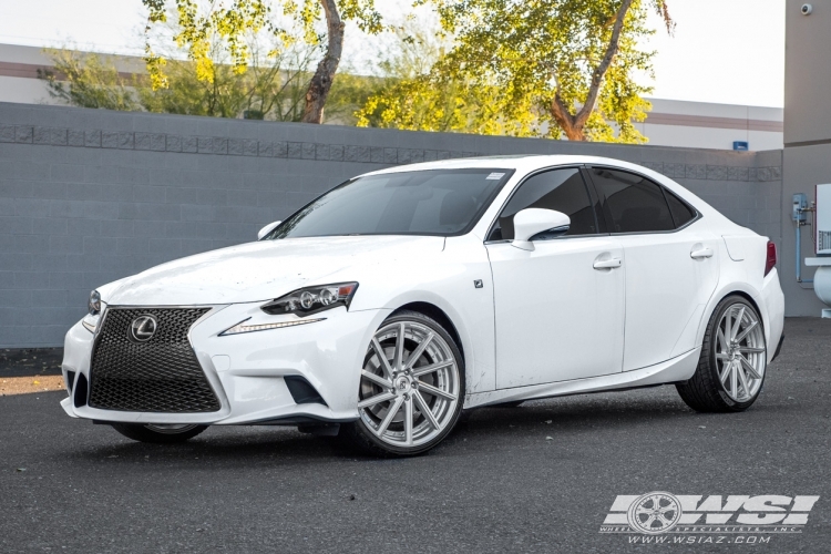 2014 Lexus IS with 20" Koko Kuture Surrey in Silver Machined wheels