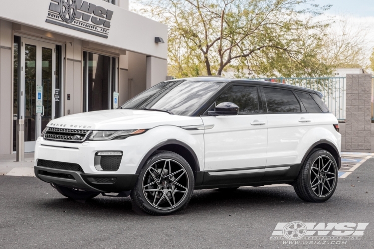 2017 Land Rover Evoque with 20" Gianelle Parma in Gloss Black (Ball Cut Details) wheels