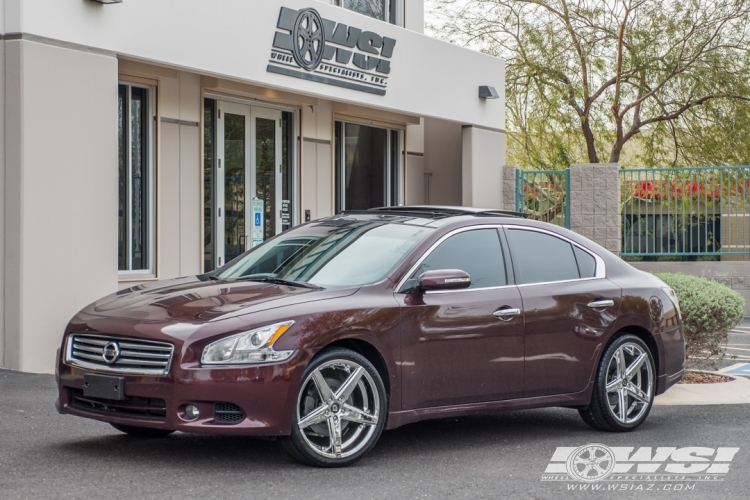 2014 Nissan Maxima with 20" Lexani R-Four in Chrome wheels