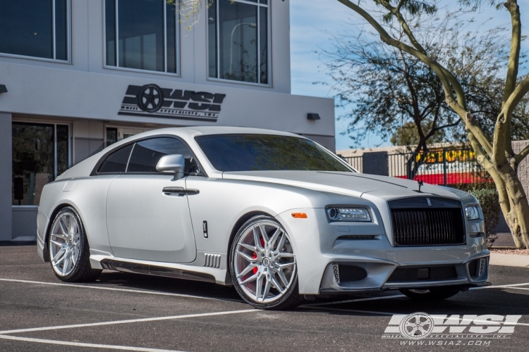 2015 Rolls-Royce Wraith with 22" Giovanna Bogota in Silver Machined wheels