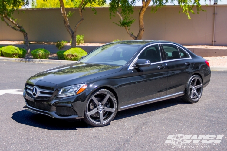 2016 Mercedes-Benz C-Class with 20" Vossen CV3-R in Gloss Graphite wheels