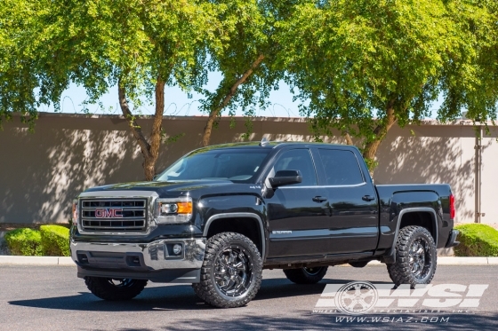 2015 GMC Sierra 1500 with 20" SOTA Off Road S.C.A.R. 6 in Black Milled (Death Metal) wheels