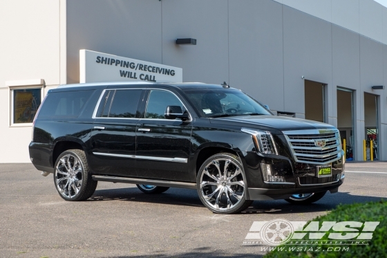 2017 Cadillac Escalade with 26" Lexani Lust in Chrome wheels