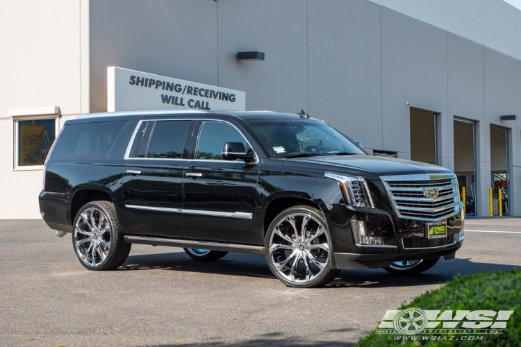 2017 Cadillac Escalade with 26" Lexani Lust in Chrome wheels