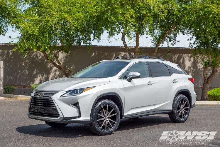 2016 Lexus RX with 20" Koko Kuture Le Mans in Matte Black Machined (Dark Tint) wheels