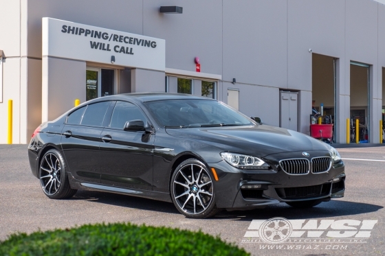 2014 BMW 6-Series with 20" Savini BM12 in Gloss Black Machined wheels