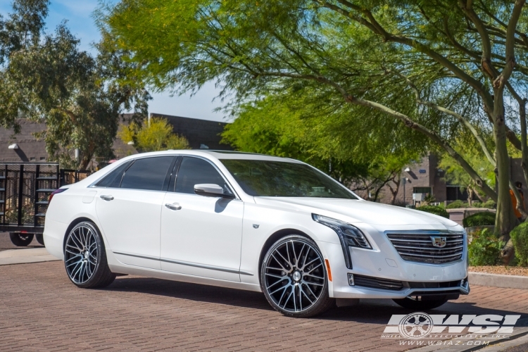 2017 Cadillac CT6 with 22" Savini BM-13 in Machined Black wheels