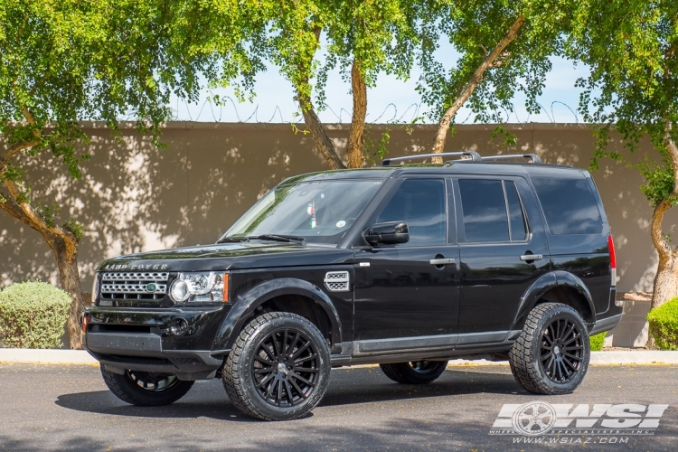 2013 Land Rover LR4 with 20" Redbourne Dominus in Matte Black wheels