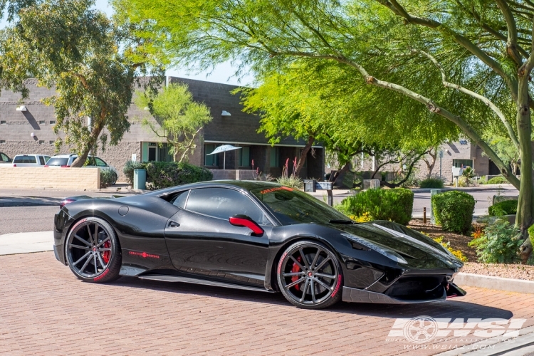 2011 Ferrari 458 Italia with 21" Vossen Forged CG-203 in Custom wheels