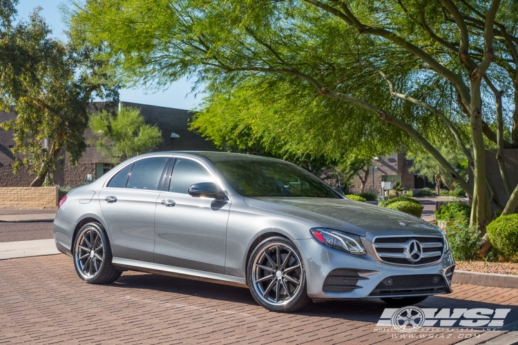 2017 Mercedes-Benz E-Class with 20" Vossen Work Series VWS-1 in Matte Graphite (Polished Overlap Lip) wheels