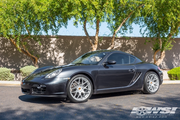 2007 Porsche Cayman with 19" Avant Garde Ruger Mesh in Hyper Silver wheels