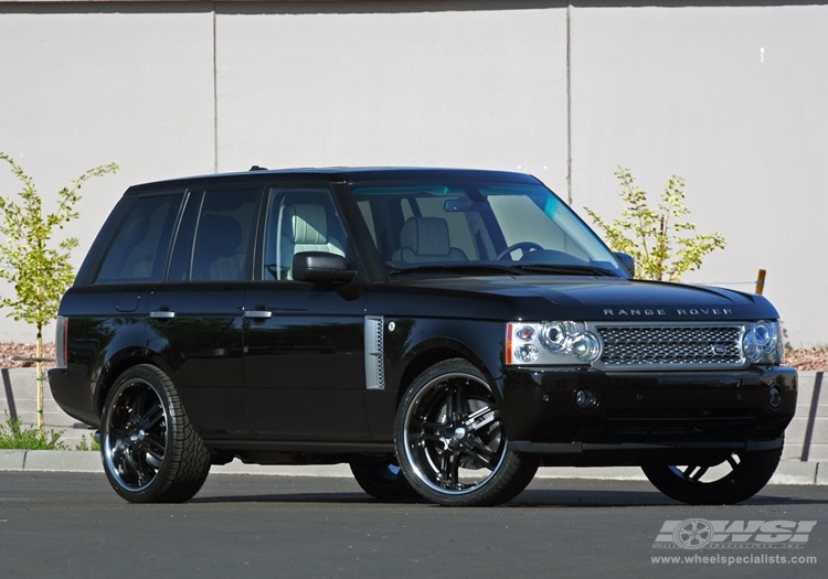 2007 Land Rover Range Rover with 22" Giovanna Cuomo in Black (Machined Lip) wheels