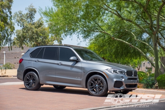 2017 BMW X5 with Powder Coating BMW X5 in Satin Black wheels