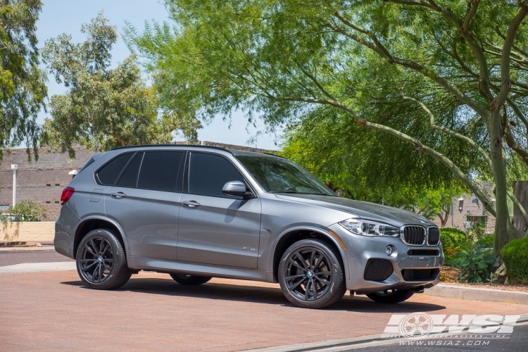 2017 BMW X5 with Powder Coating BMW X5 in Satin Black wheels