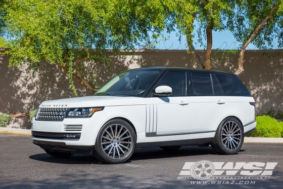 2014 Land Rover Range Rover with 22" Redbourne Dominus in Gloss Black (Mirror Cut Face) wheels