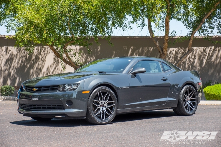 2015 Chevrolet Camaro with 20" Giovanna Bogota in Gloss Black Machined wheels