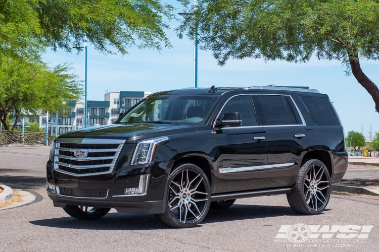 2015 Cadillac Escalade with 26" Giovanna Bogota in Gloss Black Machined wheels