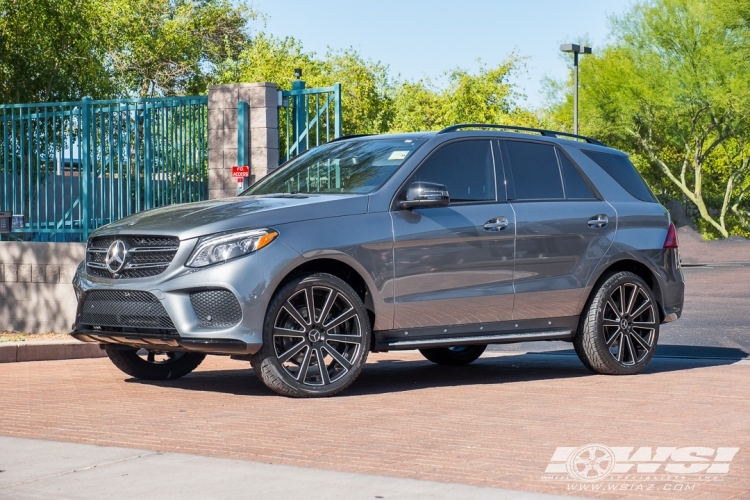 2017 Mercedes-Benz GLE/ML-Class with 22" Gianelle Santoneo in Matte Black (Ball Cut Details) wheels