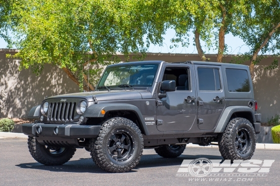 2017 Jeep Wrangler with 17" SOTA Off Road Novakane 5 in Black wheels