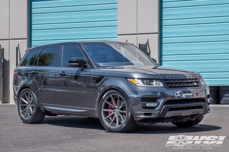 2017 Land Rover Range Rover Sport with 22" Vossen VFS-1 in Matte Graphite wheels