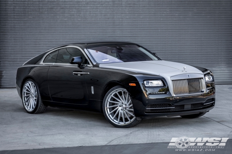 2016 Rolls-Royce Wraith with 24" Giovanna Spira FF in Silver Machined (Directional - Flow-Formed) wheels