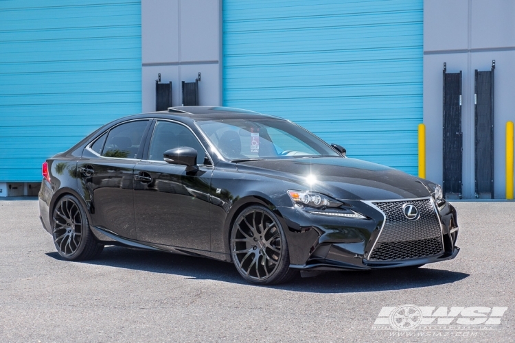 2014 Lexus IS with 20" Giovanna Kilis in Gloss Black wheels