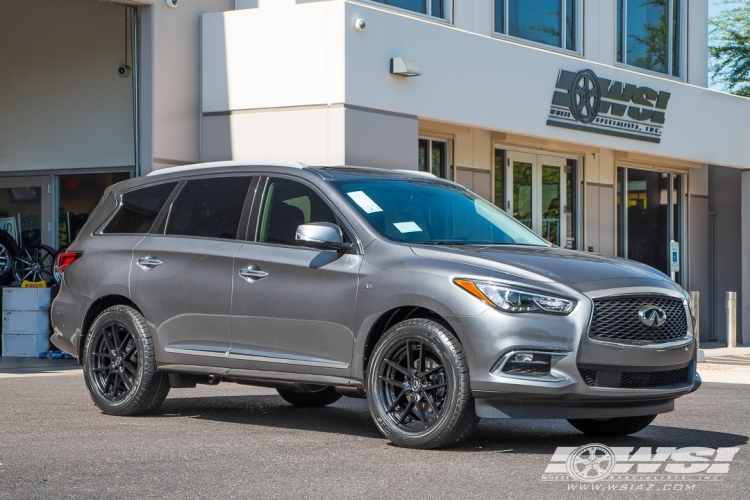 2017 Infiniti QX60 with 20" Gianelle Monaco in Semi Gloss Black wheels