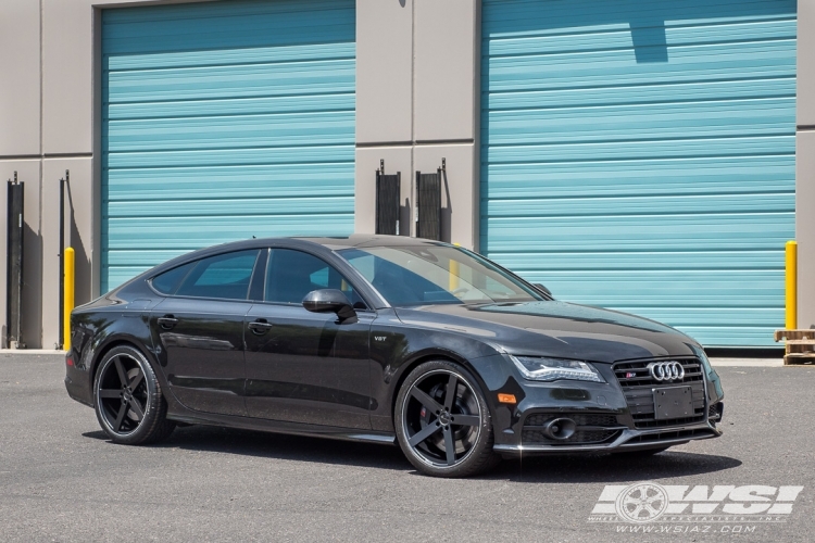 2015 Audi S7 with 20" Giovanna Mecca-RL in Matte Black wheels