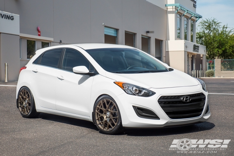 2016 Hyundai Elantra with 18" TSW Nurburgring (RF) in Bronze (Rotary Forged) wheels