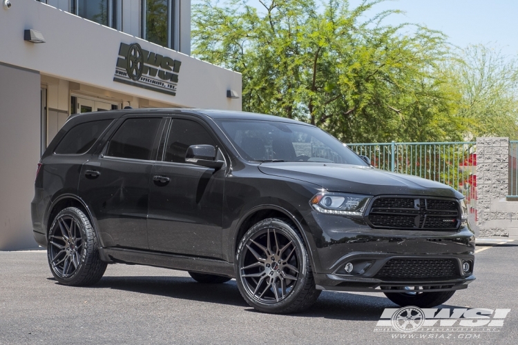 2017 Dodge Durango with 22" Giovanna Bogota in Black Smoked wheels