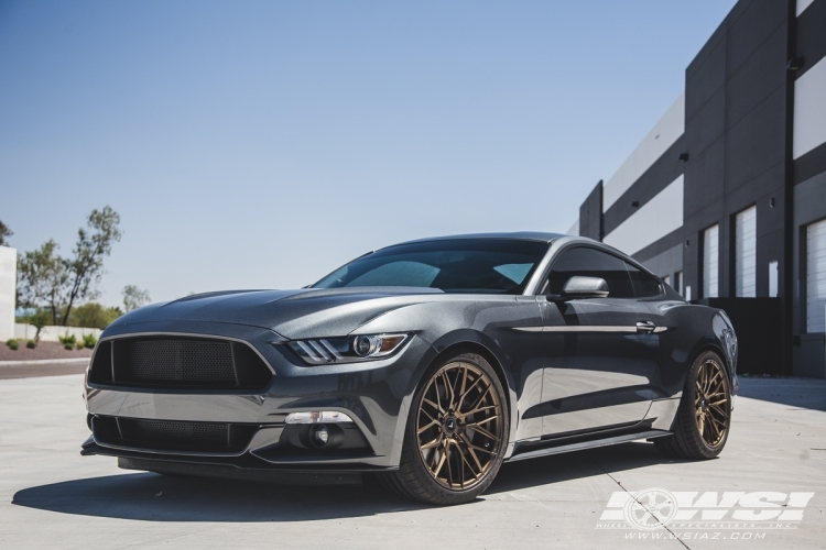 2017 Ford Mustang with Vorsteiner V-FF 107 in Graphite (Carbon Graphite) wheels