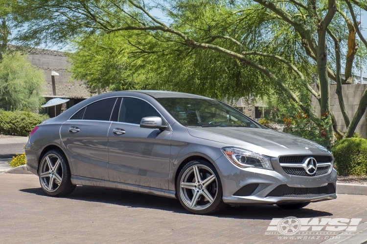 2014 Mercedes-Benz CLA-Class with 18" Mandrus Estrella in Gunmetal Machined wheels