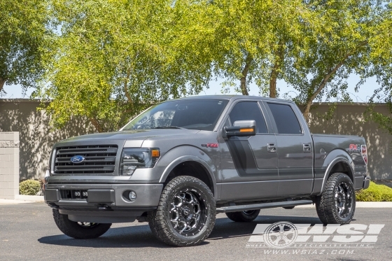 2014 Ford F-150 with 20" SOTA Off Road S.K.U.L. in Black Milled (Death Metal) wheels