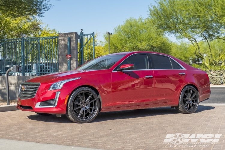 2017 Cadillac CTS with 20" Gianelle Davalu in Satin Black wheels