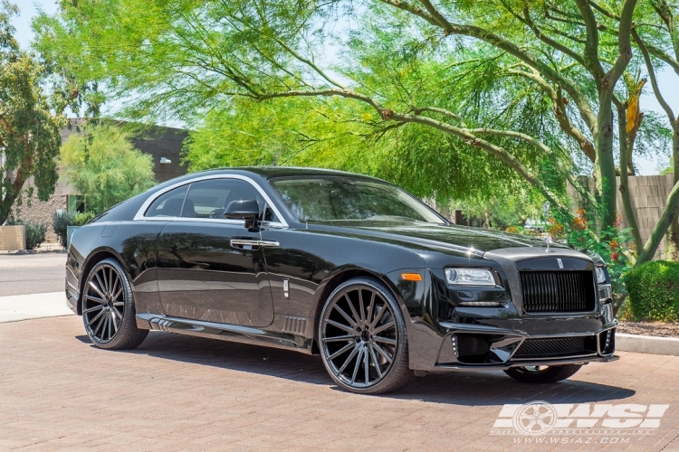 2015 Rolls-Royce Wraith with 24" Gianelle Verdi in Gloss Black wheels