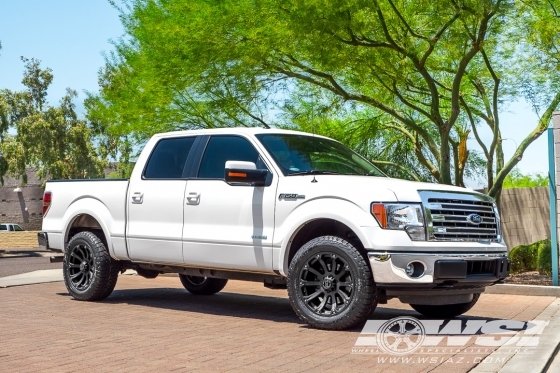 2014 Ford F-150 with 20" Black Rhino Sidewinder in Matte Black wheels