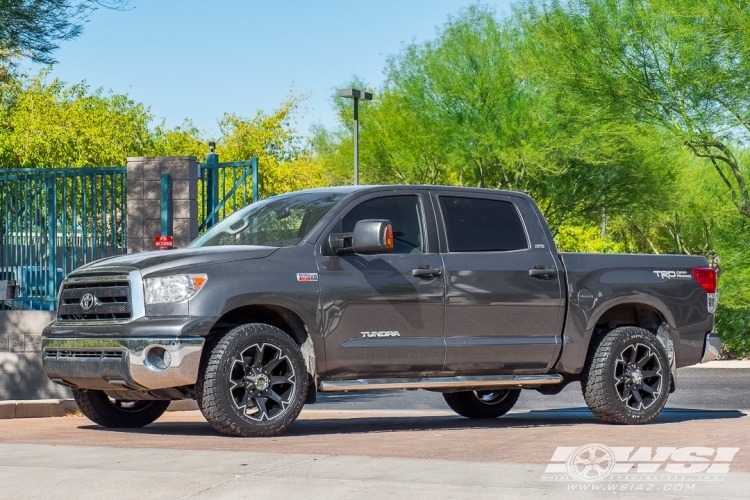 2011 Toyota Tundra with 20" Giovanna D8V in Machined Black wheels