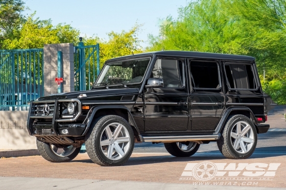 2015 Mercedes-Benz G-Class with 22" Giovanna Dramuno-6 in Silver Machined wheels