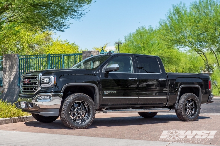 2017 GMC Sierra 2500 with 20" SOTA Off Road Novakane 6 in Black Milled (Death Metal) wheels