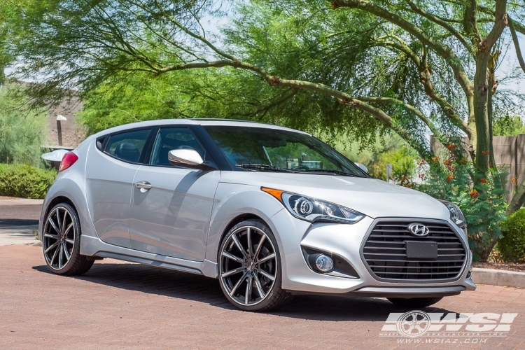 2017 Hyundai Veloster with 20" Gianelle Cuba-10 in Matte Black (w/Ball Cut Details) wheels