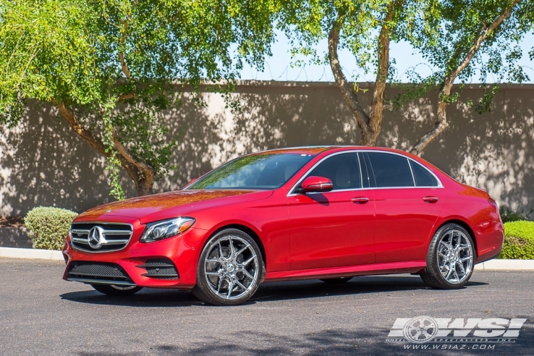 2017 Mercedes-Benz E-Class with 20" Giovanna Haleb in Chrome wheels