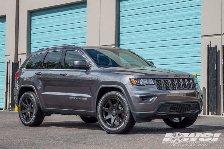 2017 Jeep Grand Cherokee with 20" Black Rhino Mozambique (RF) in Matte Black wheels